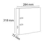 Ordner A4 Karton/PP 80mm Bordeaux