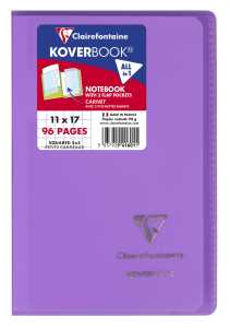 Clairefontaine Koverbook 11X17 trans kariert 48Bl sort