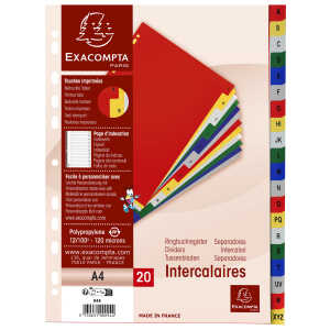 Exacompta Register A4 A-Z 20tlg PP farb Tabs