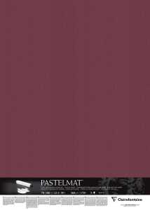 Clairefontaine Pastelmat 70x100cm 5Bl Weinrot 3329680961638