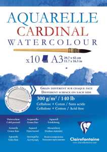 Clairefontaine Aquarellblock Cardinal A3 300g 10Bl