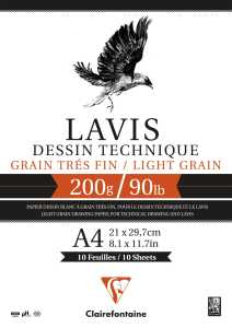 Clairefontaine Lavis 200g A4 Block 10Bl.