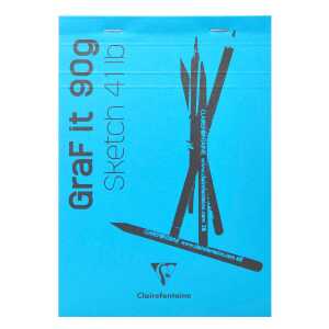 Clairefontaine Skizzenblock Graf It A6 90g 80Bl blau
