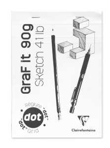 Clairefontaine Skizzenblock Dot Grid A4 90g 80Bl weiß