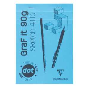 Clairefontaine Skizzenblock Dot Grid A4 90g 80Bl blau