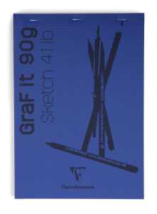 Clairefontaine Skizzenb Graf It A6 90g 80Bl nachtbl