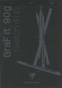 Clairefontaine Block Graf It A4 80Bl 90g schwarz