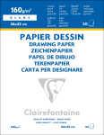Clairefontaine Zeichenblock kopfs gel 24x32 160g 20Bl
