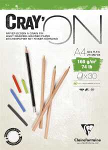 Clairefontaine Cray’On A4 weiss 160g 30Bl