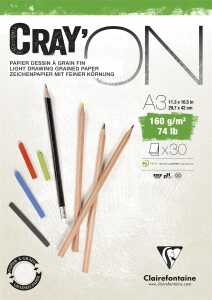 Clairefontaine Cray’On A3 weiss 160g 30Bl
