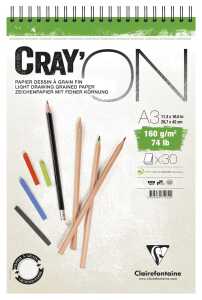 Clairefontaine Cray’On A3 Spirale 160g 30Bl