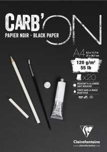 Clairefontaine Carb’On A4 Schwarz 120g 20Bl