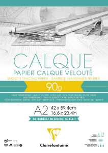 Clairefontaine Transparentpapierblock A2 gel 90g 50Bl