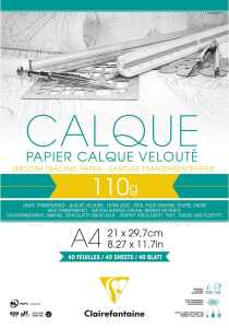 Clairefontaine Transparentp blk A4 gel 40 Bl 110g