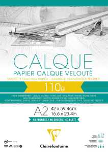 Clairefontaine Transparentp blk A2 gel 40 Bl 110g