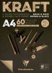 Clairefontaine Block A4 Kraft braun/schwarz 90g 60Bl