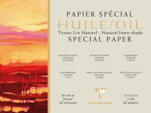 Clairefontaine Ölmalblock 12Bl 240g 30x40cm