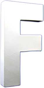 Clairefontaine Buchstabe F 3x13,5x20,5cm