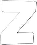 Clairefontaine Buchstabe Z 1,5x10,5x12cm