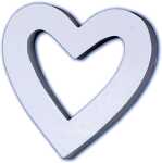 Clairefontaine Herz 1 hohl 12x12x15cm