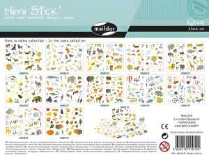 Mimi Stick, Packung mit 12 Stickerbogen 21x16 cm, Bauernhof