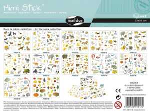 Mimi Stick, Packung mit 12 Stickerbogen 21x16 cm, Sortierung