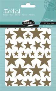 Maildor Initial 4B. Sterne gold/silber