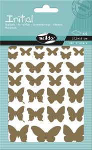 Maildor Initial 4B.Schmetterling gold/silber
