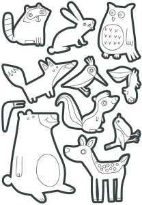 Maildor Color, Sticker 6 Bog A5 Waldtiere