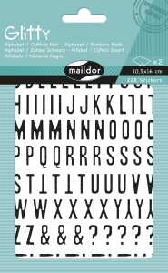 Clairefontaine Glitty A6 Buchstaben&Zahlen schwarz 2Bg