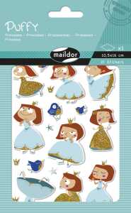Maildor Puffy Sticker Prinzessin 10,5x16 1Bg