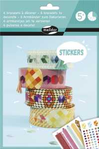 Maildor 5 Armbänder mit ca. 100 Stickern