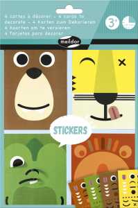 Maildor Set 4 Tierportraits und 4 Bogen A5