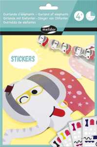 Maildor Elefantengirlande mit 4Stickerbogen