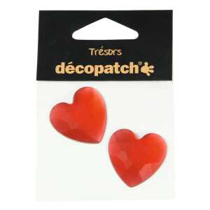 Clairefontaine Pack mit 2 Herzen 3cm - Rot