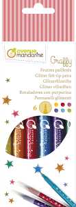 Avenue Mandarine Pack 6 Filzstifte Glitter