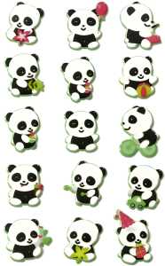 Maildor Stickers Cooky Panda 7,5x12 1Bg