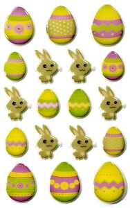 Maildor Stickers Cooky Hasen&Eier 7,5x12 1Bg