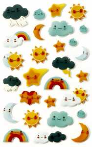 Maildor Stickers Cooky Kawaï Wetter 7,5x12 1Bg