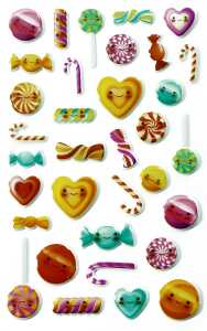 Maildor Stickers Cooky Kawaï Bonbon 7,5x12 1Bg