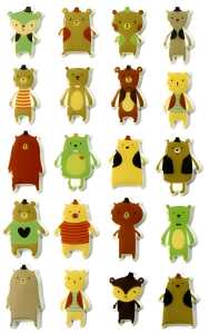 Maildor Stickers Cooky Lustige Bären 7,5x12 1Bg