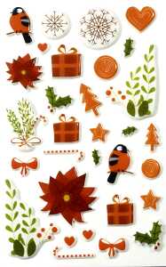 Maildor Stickers Cooky Weihnachtsblum 7,5x12 1Bg
