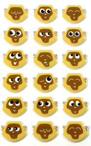 Maildor Stickers Cooky Affen 7,5x12 1Bg