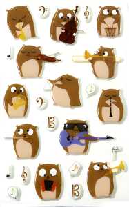 Maildor Stickers Cooky Hamster Musik 7,5x12 1Bg