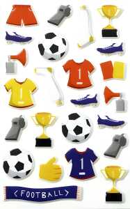 Maildor Stickers Cooky Fussball 7,5x12 1Bg