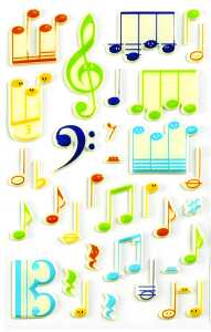Maildor Stickers Cooky Musiknote 7,5x12 1Bg