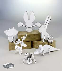 Maildor Weiße Serie 3D Puzzle Fledermaus