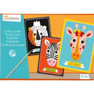 Avenue Mandarine Kreativ-Set 4 Kratzbilder 15x21cm