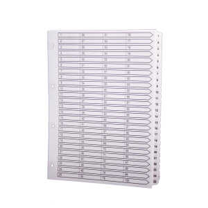 Exacompta Register A4 Karton 100tlg 1-100 weiss