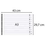 Regist weiß Kart A3 10-teilig 1-10